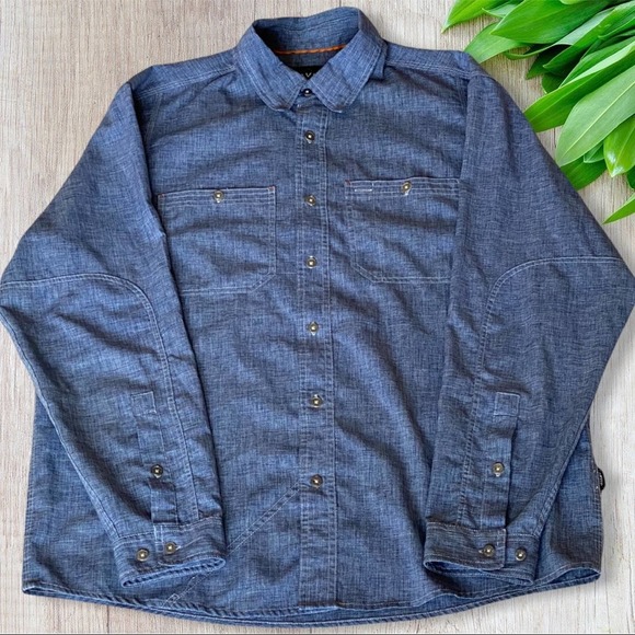 Orvis Other - Orvis Trout Bum Collection Blue Utility Work Button Down Shirt Size Large